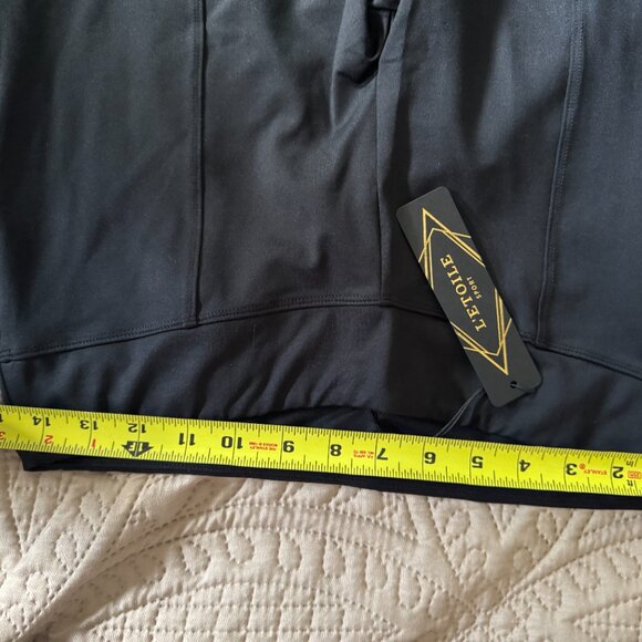 NWT L'Etoile Sport SPLIT HEM PANEL PANTS - Black - Picture 6 of 8